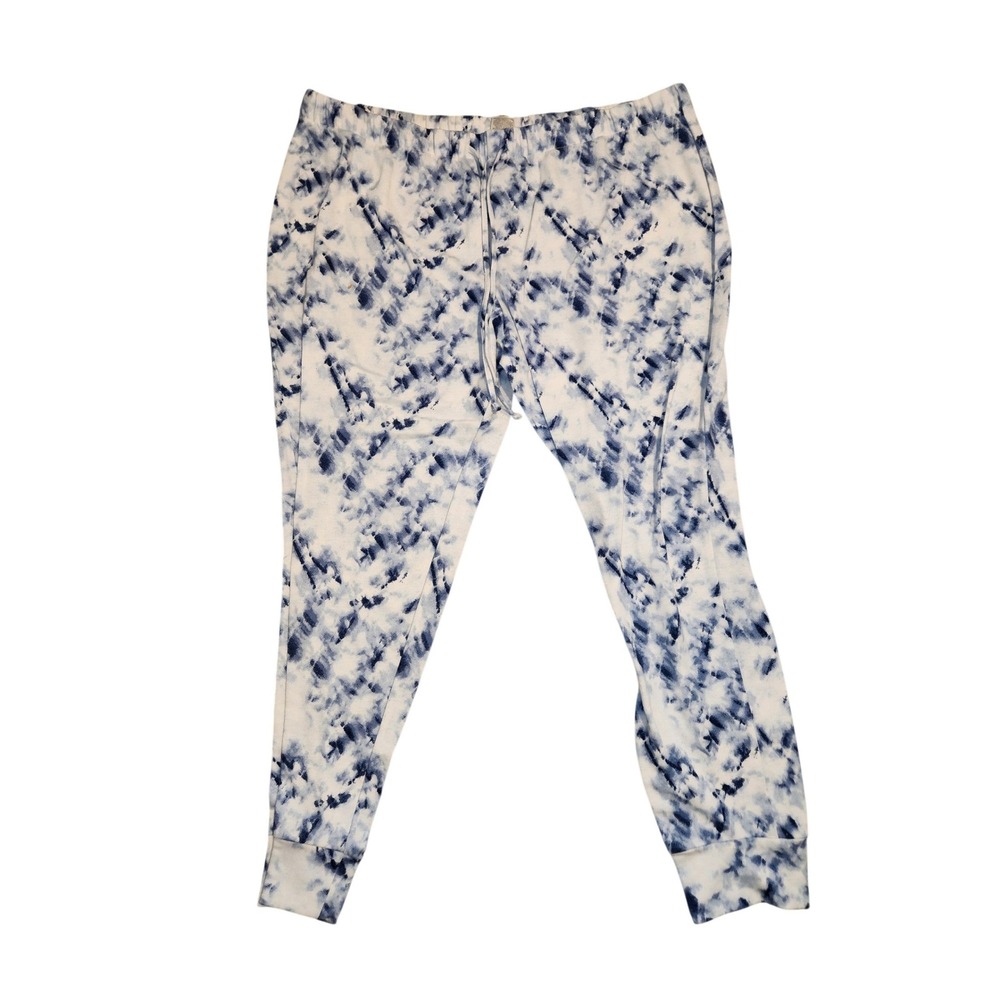 Lucky Brand Blue Tie Dye Jogger Sweatpants Womens XL Lounge Pants Drawstring